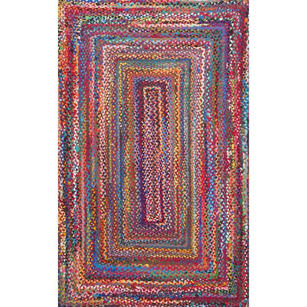 Tammara Colorful Braided Multi 4 ft. Indoor Square Area Rug