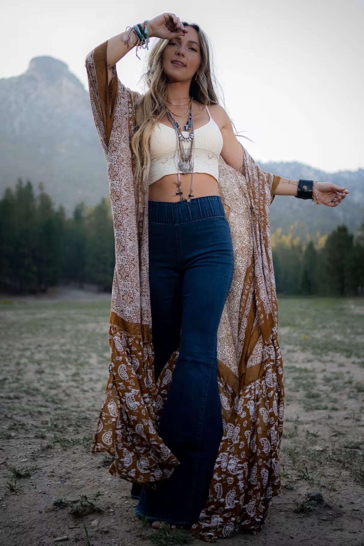 Paisley Tapestry Free Flow Duster Kimono