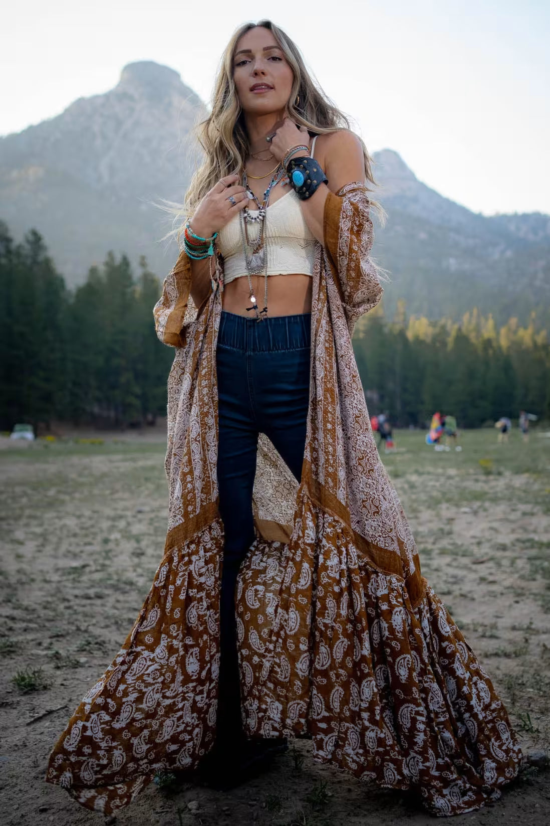 Paisley Tapestry Free Flow Duster Kimono