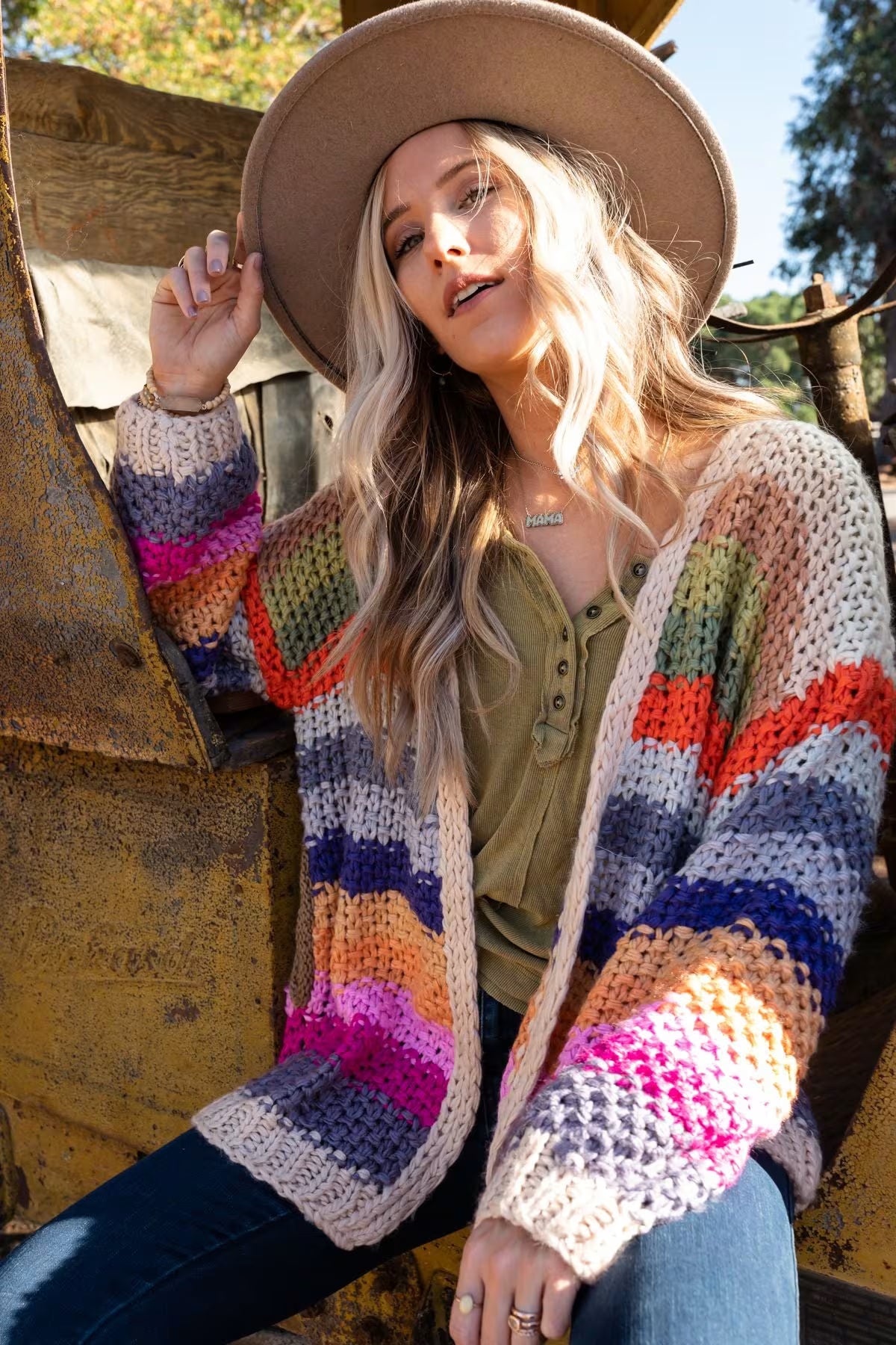 Wrapped up in Color Knit Cardigan