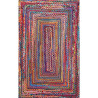 Tammara Colorful Braided Multi 4 ft. Indoor Square Area Rug