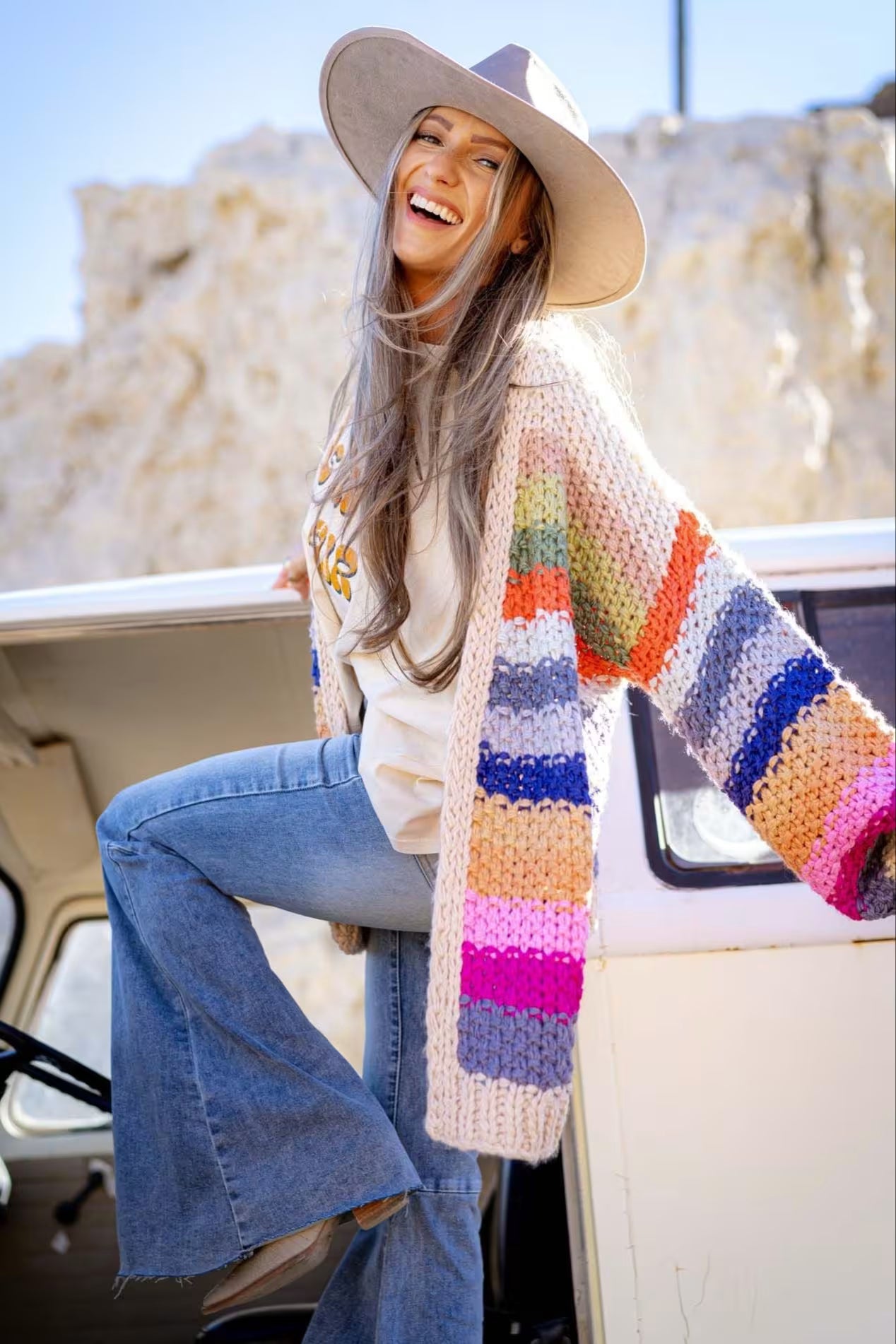 Wrapped up in Color Knit Cardigan