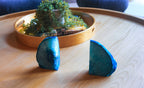 Blue Agate Geode Bookends